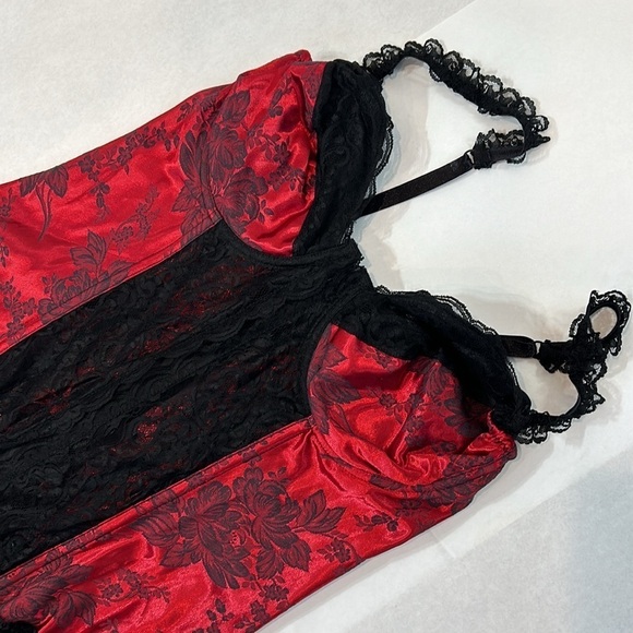 Vintage intimate, apparel, brocade lace back corset top women’s plus size 40 - Picture 3 of 7